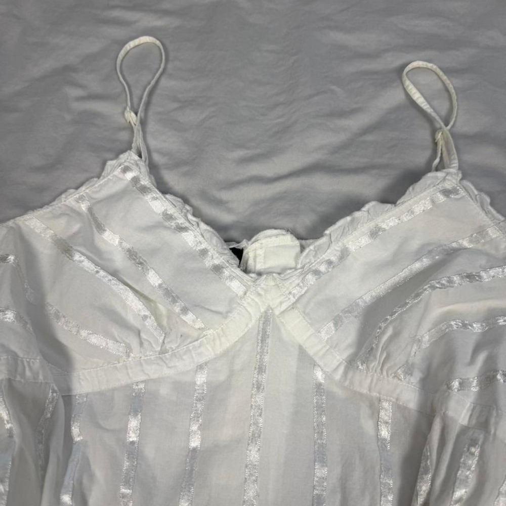 Vintage y2k City Streets white babydoll tank top blouse - Picture 3 of 6